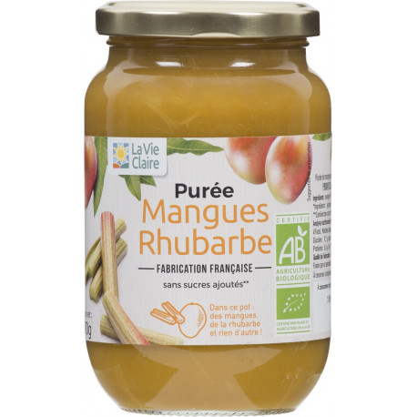 Purée Mangues Rhubarbe bio