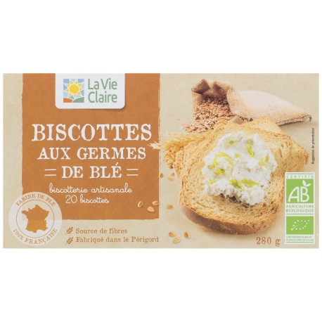 Biscottes aux germes de blé