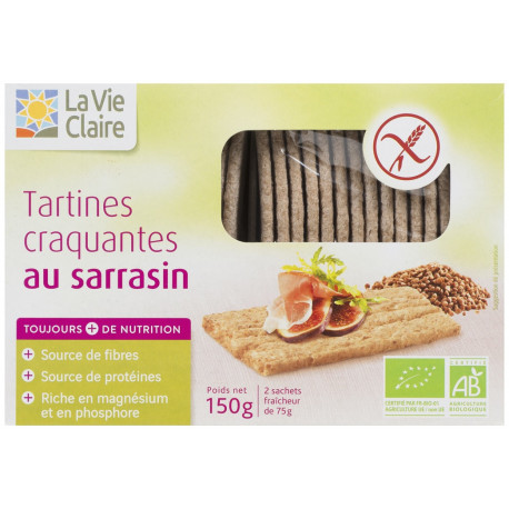 Tartines craquantes au sarrasin bio