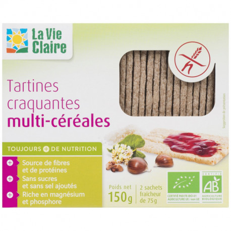 Tartines craquantes multicéréales bio