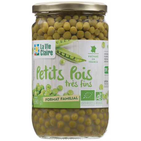 Petits pois très fins, format familial.