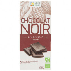 Chocolat noir 56% de cacao minimum.