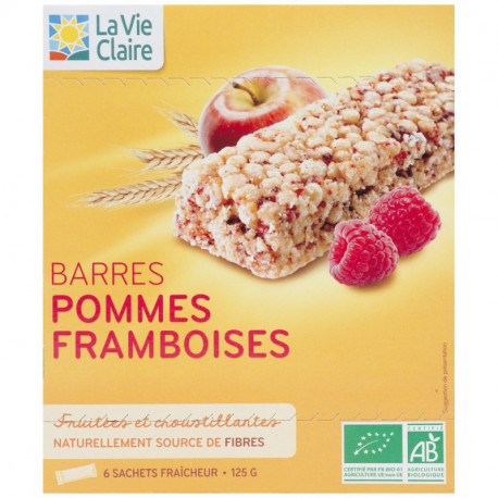 Barres pommes framboises