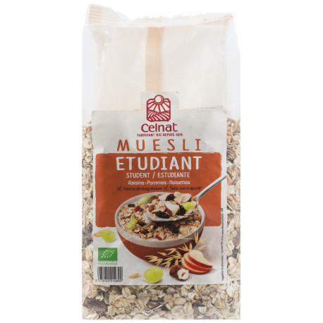 Muesli étudiant Sans Sucre Ajouté 500g Bio