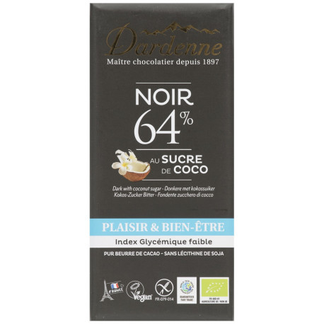 CHOCOLAT NOIR SUCRE DE COCO