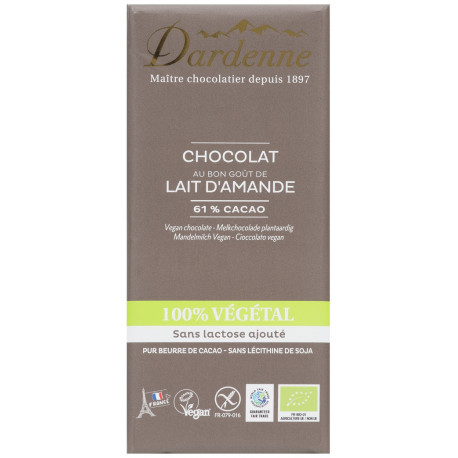 TABLETTE CHOC LAIT 100% VEGE