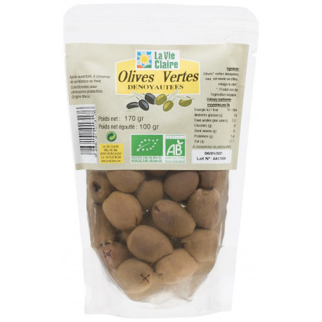 Olives vertes dénoyautées