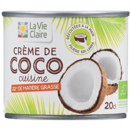 CREME COCO CUISINE  22% de matière grasse