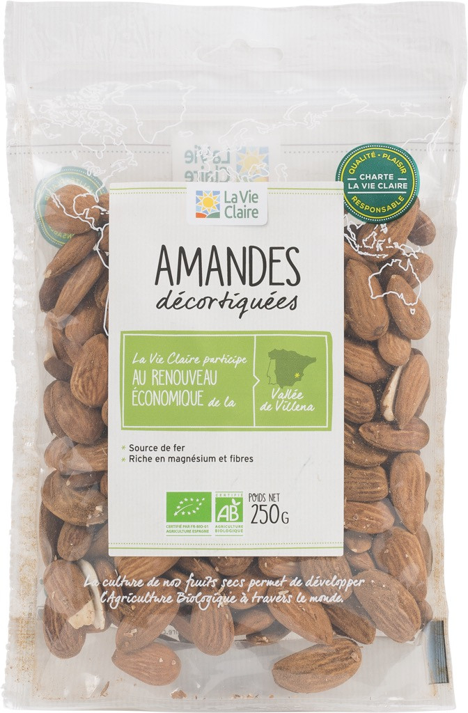 Amandes décortiquées bio - La vie claire