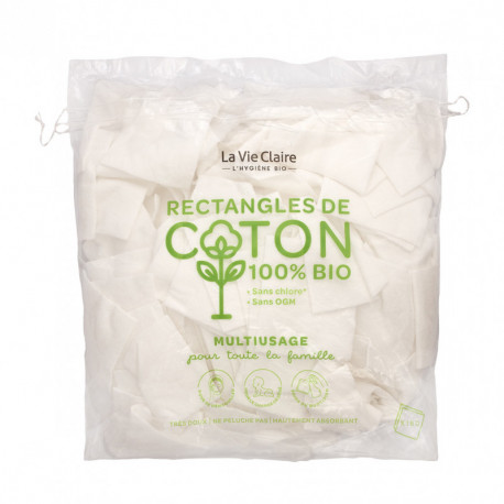 RECTANGLES DE COTON BIO X180