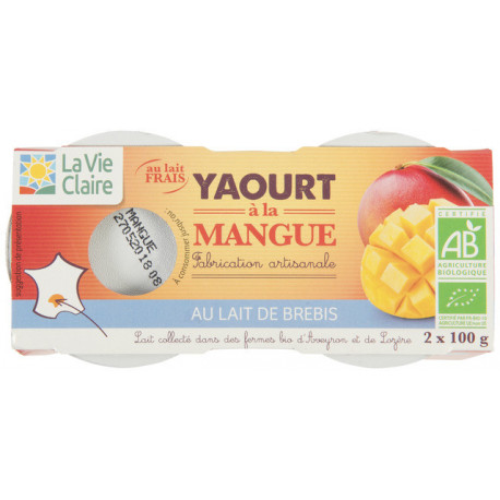 YAOURT BREBIS MANGUE 2X100G