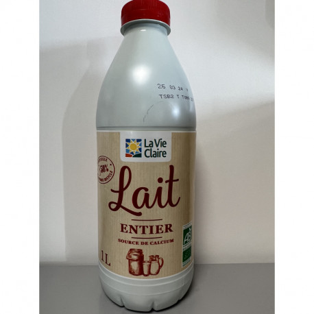 LAIT ENTIER BOUTEILLE 1L