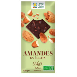 TAB CHOC NOIR 66% AMANDES