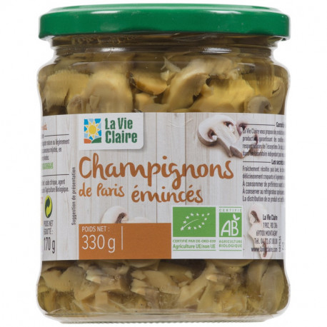 Champignons de Paris émincés bio