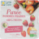 Purée pommes fraises, 100% fruits.