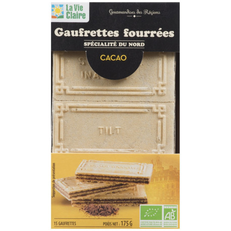 Gaufrettes fourrées cacao bio