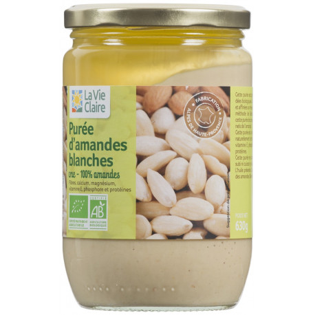 Purée d'amandes blanches crue -100% amandes.