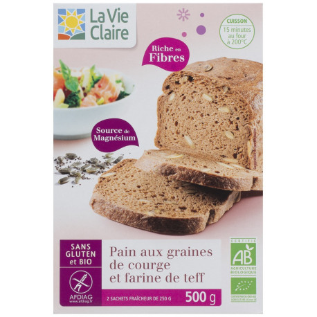 Pain à la courge et à la farine de teff, sans Gluten bio. - La Vie Claire Sainte Clotilde