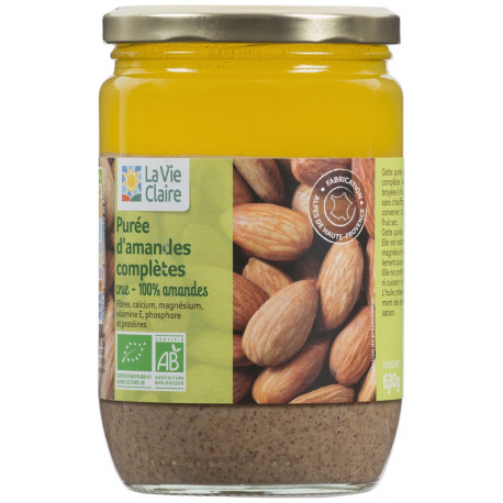 Purée amandes complètes crue- 100% amandes