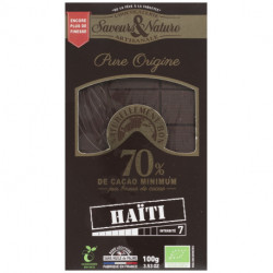 TAB CHOC NOIR 70% HAITI