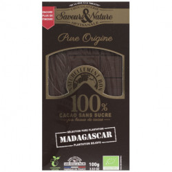 TAB CHOC NOIR 100% MADAGASCAR