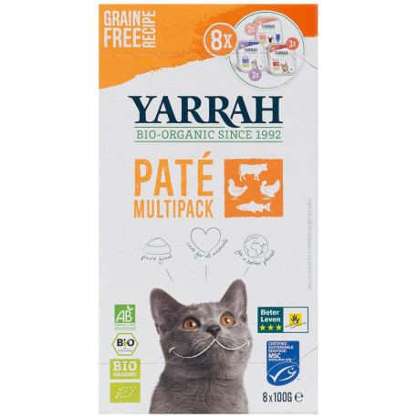 MULTIPACK PATES CHAT 8X100G