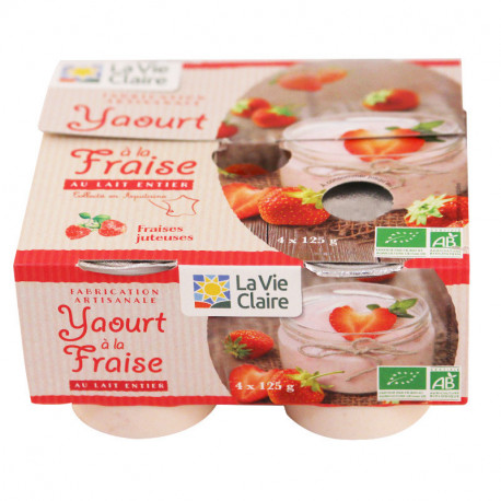 YAOURT BRASSE FRAISE X4