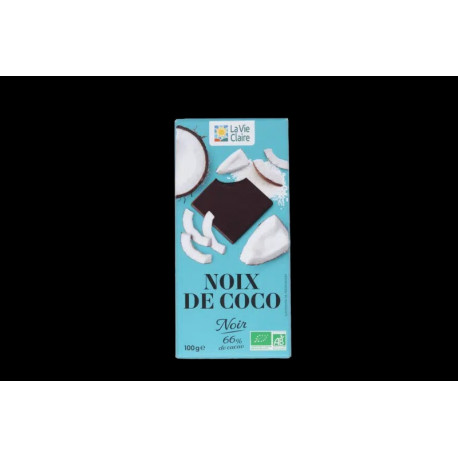 TAB CHOC NOIR 66% COCO RAPEE