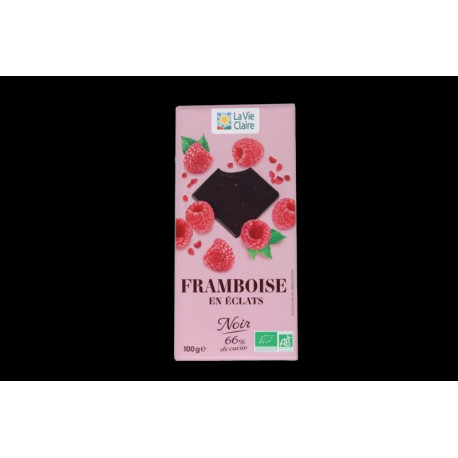 TAB CHOC NOIR 66% FRAMBOISE