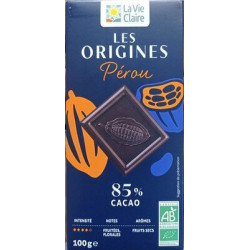 TAB CHOC NOIR 85% PEROU