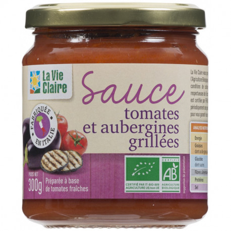 Sauce tomates et aubergines grillées bio