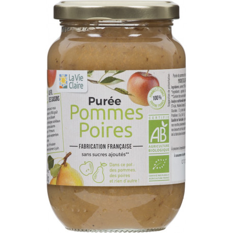 Puréé de pommes poire bio