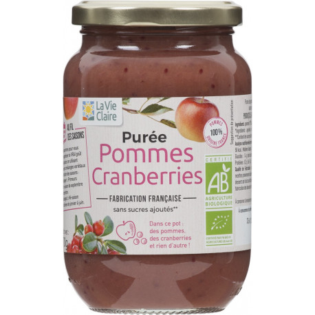 Purée Pommes Cranberries bio