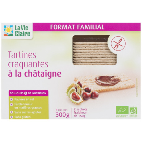 Tartines craquantes à la châtaigne bio