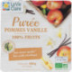 Purée pommes vanille, 100% fruits.