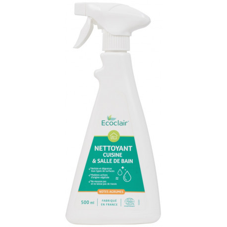 Nettoyant Ecoclair (cuisine et salle de bain), notes agrumes.