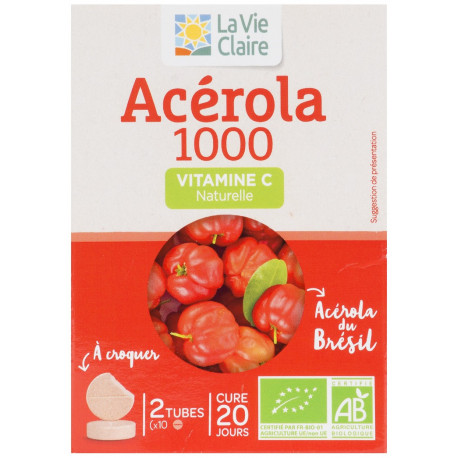 ACEROLA 1000 BIO ETUI 20 CP