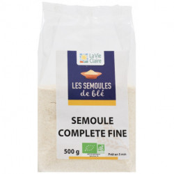 Semoule de blé fine complète bio