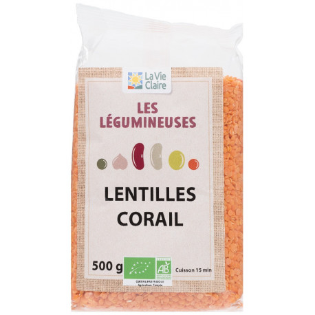 Lentilles corail bio