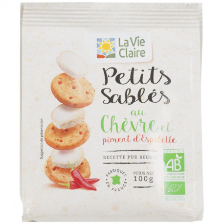 Petits sablés au chèvre et piment d'espelette