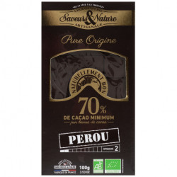 TAB CHOC NOIR 70% PEROU