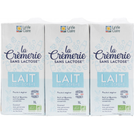 LAIT 1/2 ECREME S/LACTOSE 1L