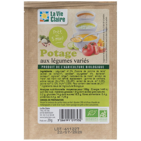 POTAGE LEGUMES VARIES DESHYD