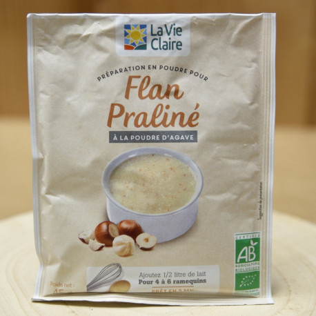 Préparation en poudre pour flan praliné à  la poudre d'agave