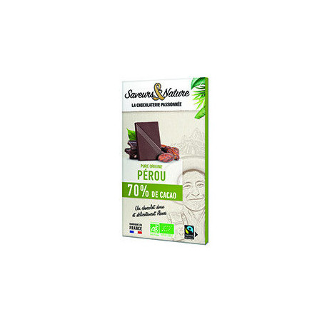 TAB CHOC NOIR 70% PEROU 80G