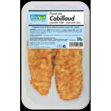 Filets de cabillaud panés