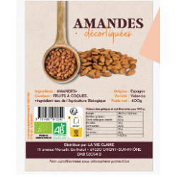 AMANDES DECORTIQUEES 400G