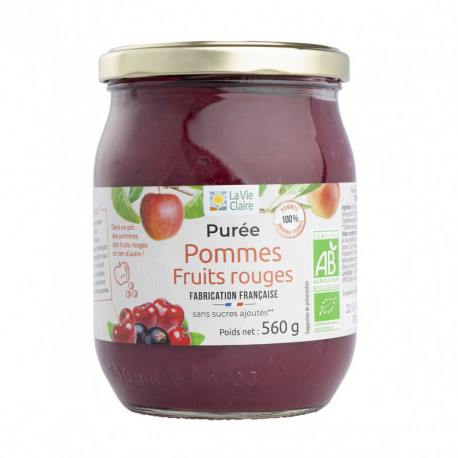 PUREE POMME FRUITS ROUGES 560G