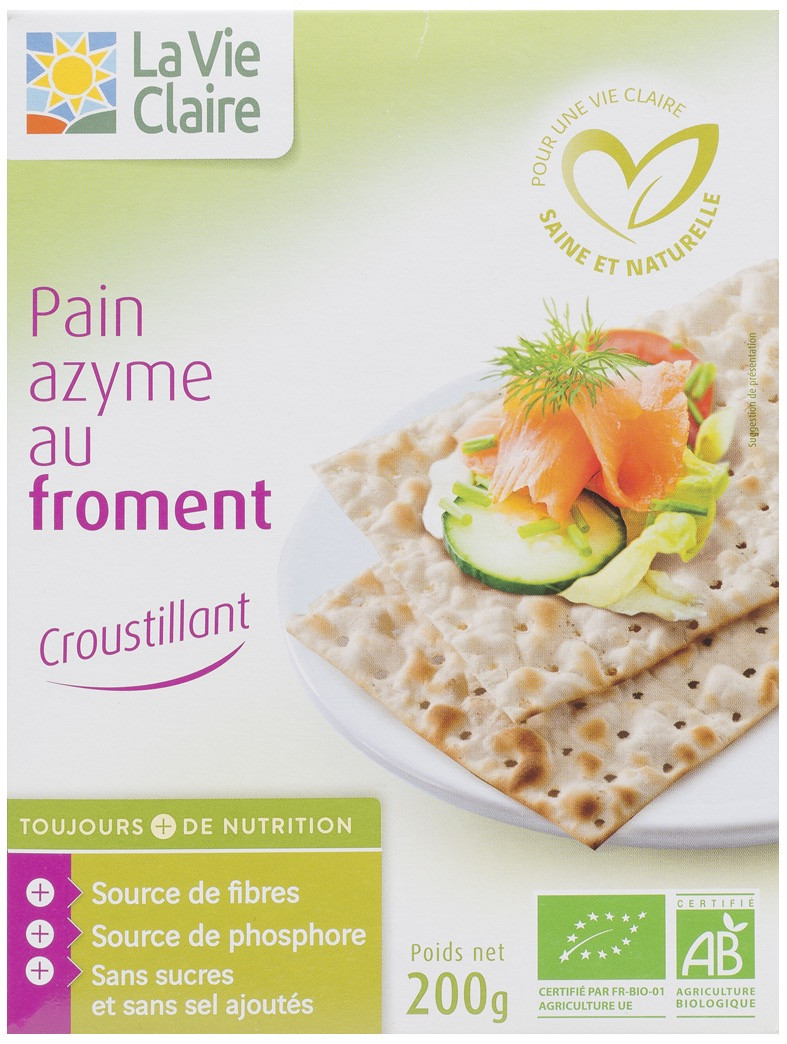 Pain azyme froment bio CEREAL : les 2 sachets de 100 g à Prix Carrefour