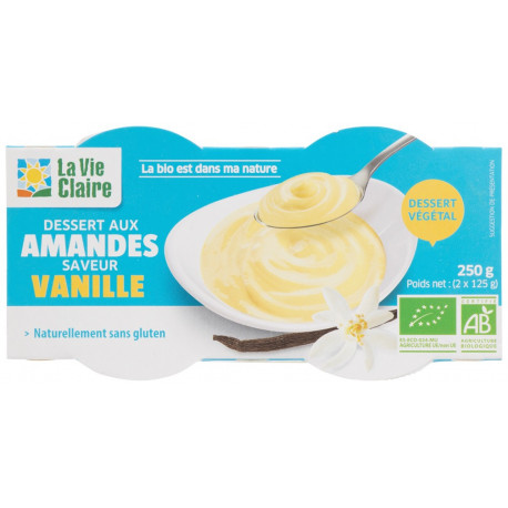 Dessert aux amandes saveur vanille - La Vie Claire Saint Pierre